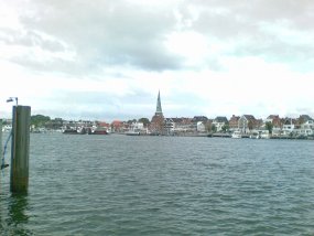 Travemünde vom Priwall aus.